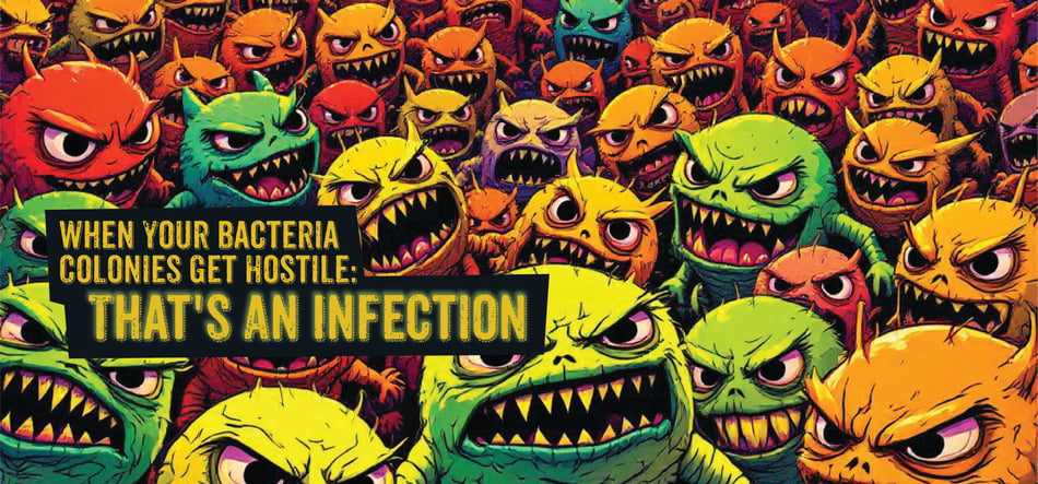 When Your Bacteria Colonies Get Hostile: That's An Infection